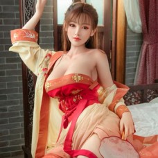 Tall chest silicone toy, non inflatable doll with pubic hair, robot girlfriend, silicone solid doll with skeleton